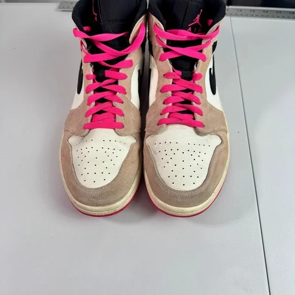 Air Jordan 1 Mid SE Crimson Tint Men’s Size 12 Pink Laces 852542-801 - Picture 9 of 10